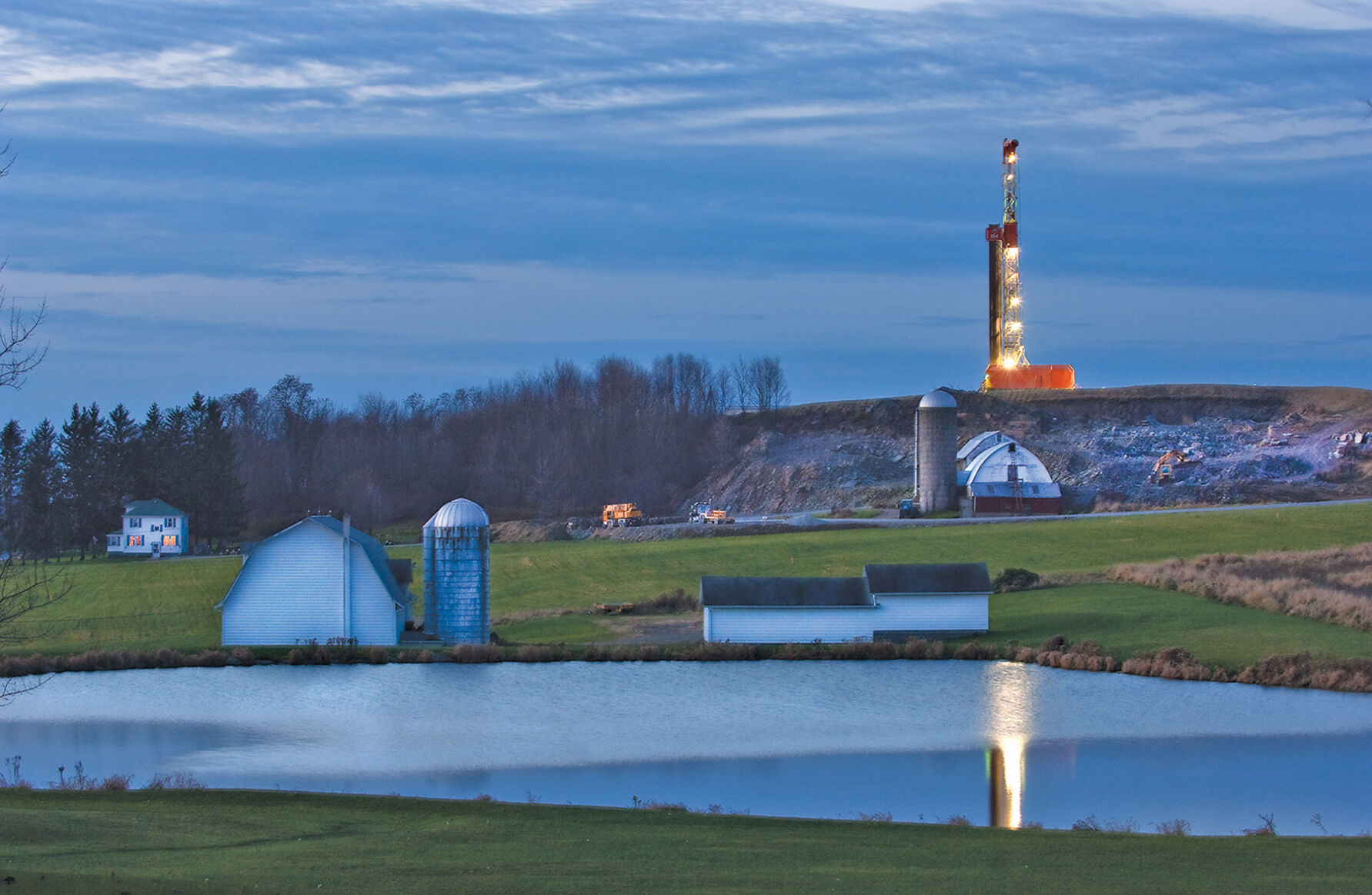 Fracking operation by PA farmland